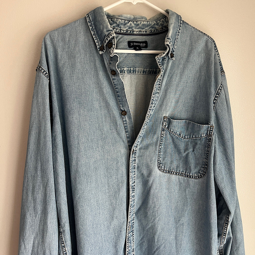 Vintage St. Johns Bay Denim Button Down Shirt