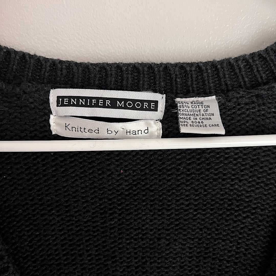 Vintage Jennifer Moore Jingle Bell Christmas Cardigan Sweater