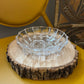 Vintage Crystal Ornate Glass Trinket Bowl