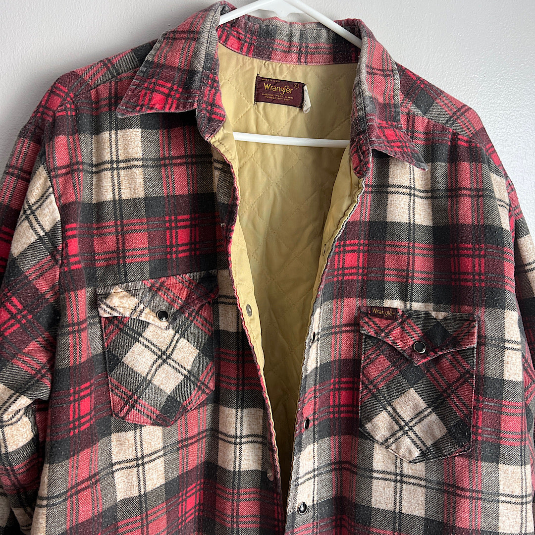 Vintage Wrangler Quilted Flannel