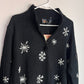 Route 66 NWT Snowflakes 1/4 Zip Sweater