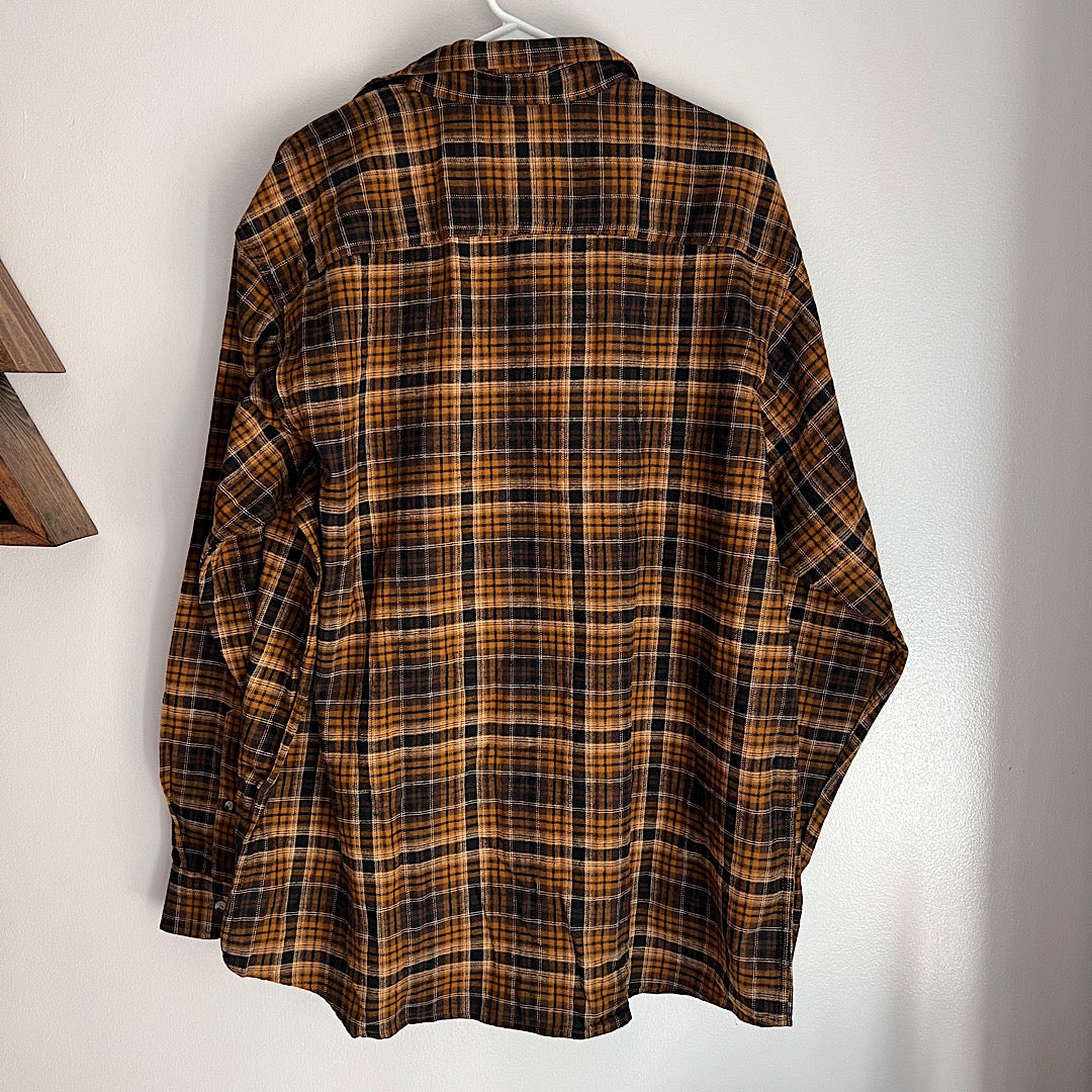 Red Head Fall Colors Flannel Button Up