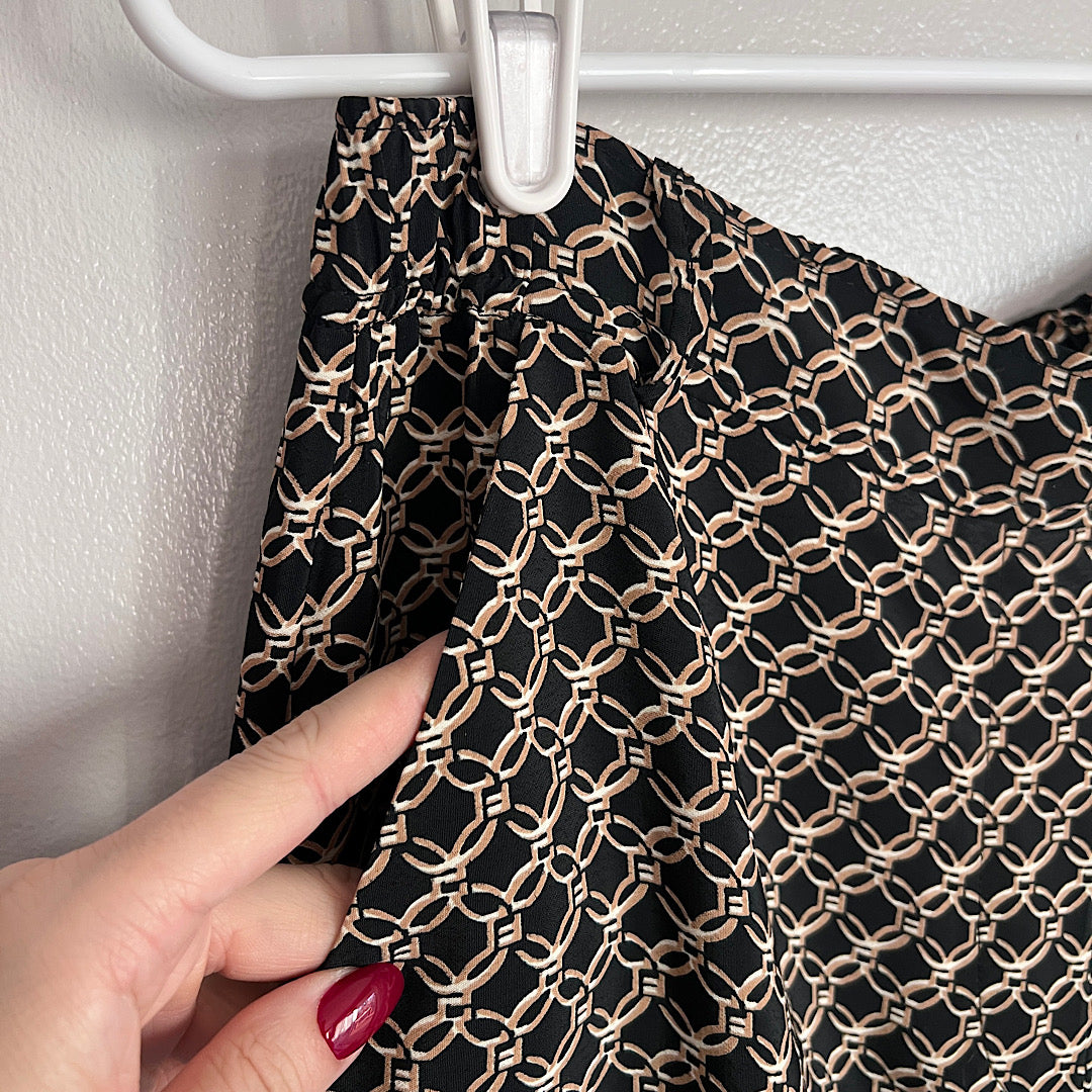 H&M Patterned Wide Leg Trouser Pant