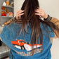 Vintage Denim MnDOT Embroidered Jacket