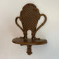 Vintage 70s Faux Wicker Rattan Wall Shelf