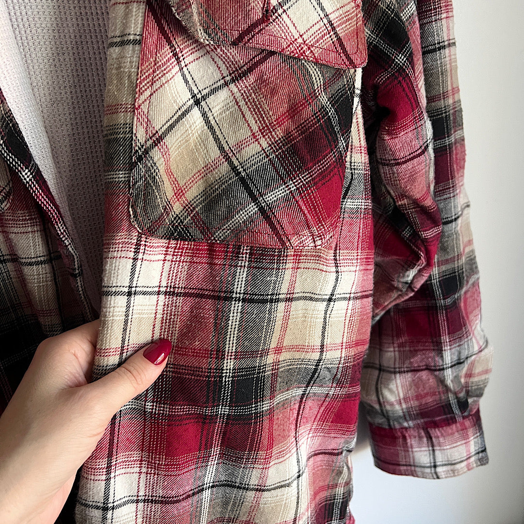 Vintage David Taylor Plaid Flannel Thermal Lined Button Up
