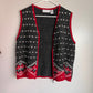 Vintage Croft & Barrow Knit Christmas Zip Up Vest
