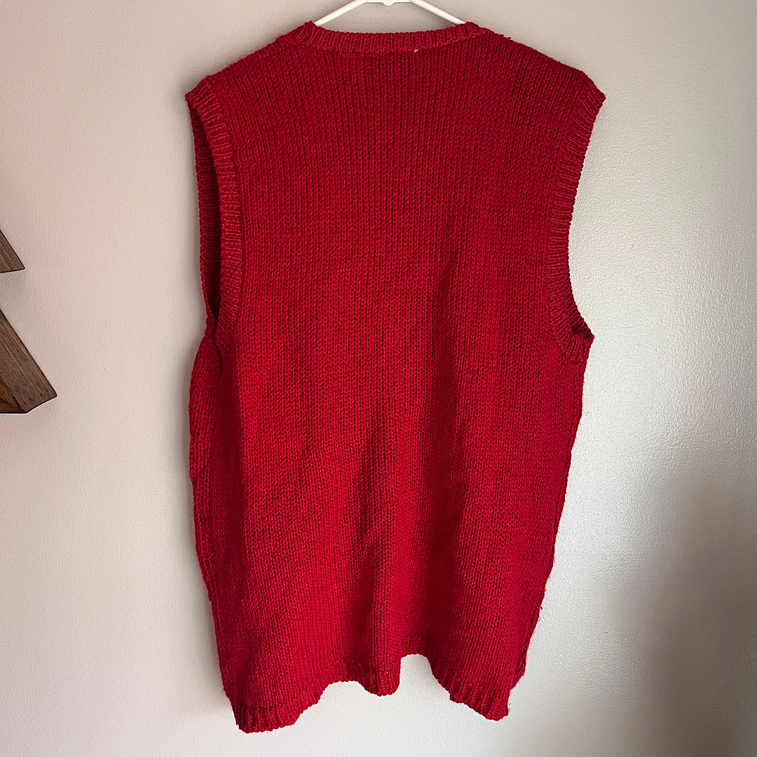 Vintage The Villager Christmas Knit Vest