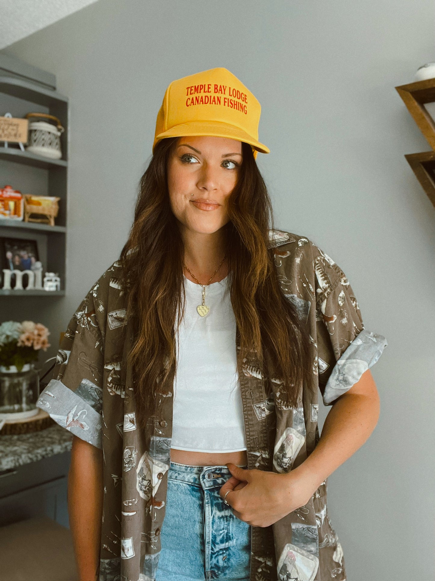 Vintage Canadian Fishing Trucker Hat