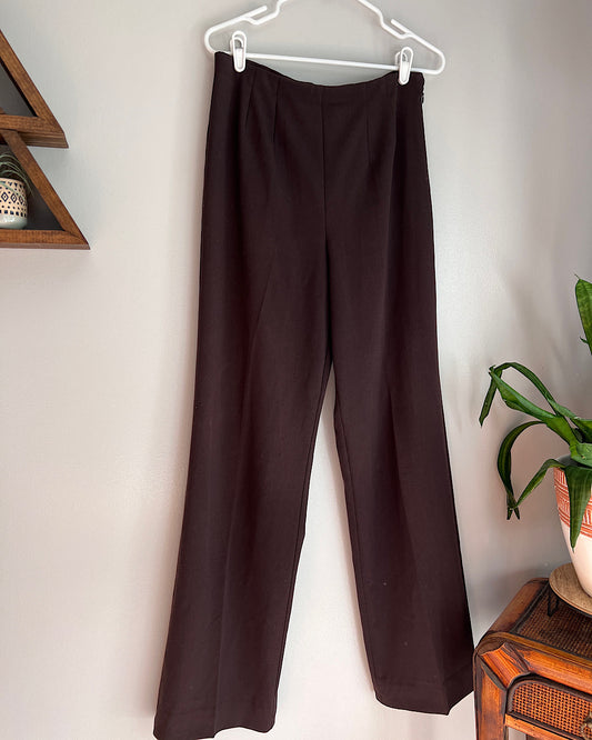 Vintage High Waisted Brown Trouser Pant