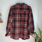 Vintage Maroon & Black Plaid Button Up