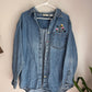 Vintage Flower Embroidered Denim Shirt