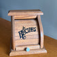 Vintage Wooden Roll Top Butterfly Recipe Box
