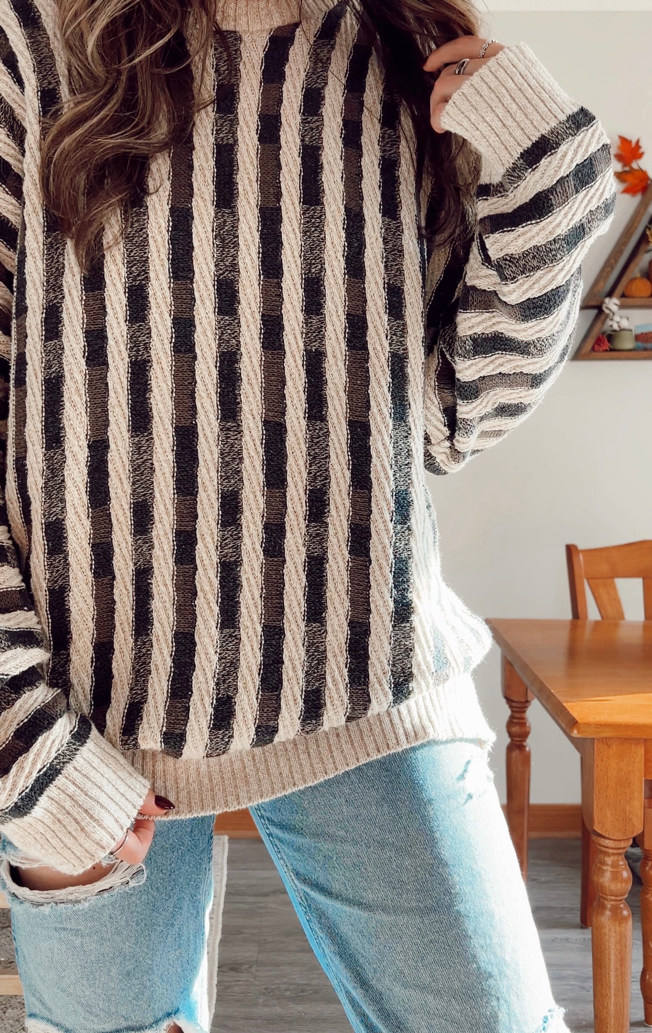 Vintage Towncraft Striped Knit Sweater