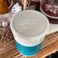 Vintage Thermos Food Jar Teal & White