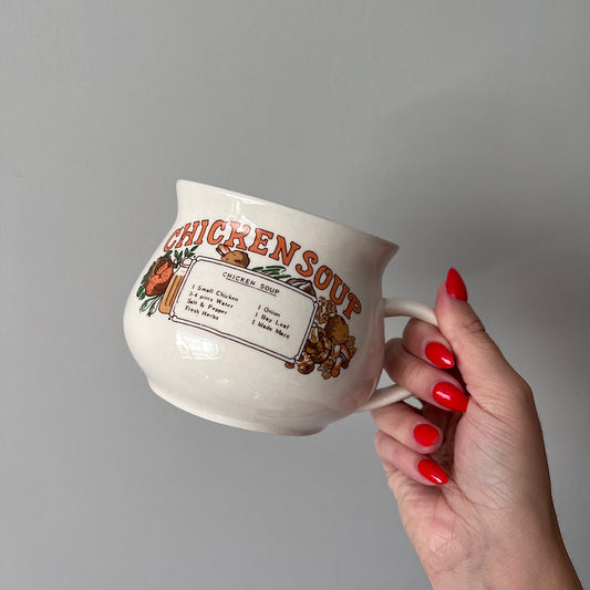 Vintage Mushroom Soup Recipe Mug