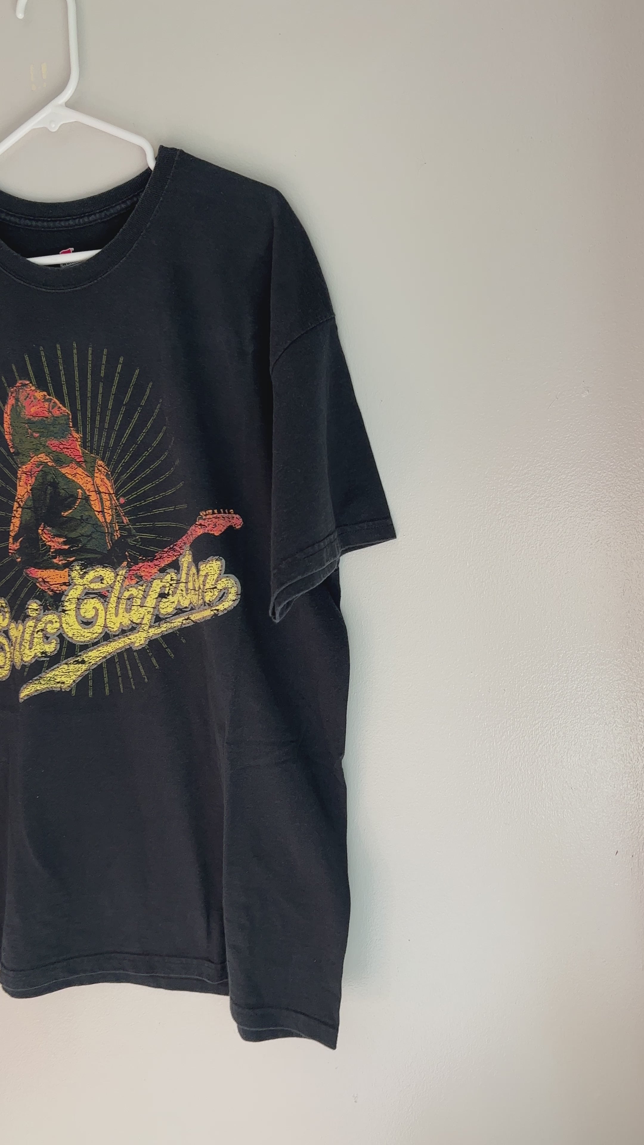 Vintage Eric Clapton 1998 US Tour T-shirt BLACK Cotton L USA