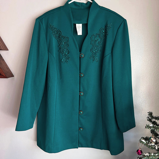 Vintage Teal Lightweight Blazer