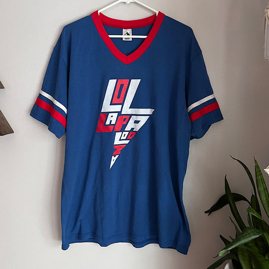 Lollapalooza Chicago '14 Stripe Sleeve Graphic T-Shirt