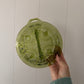 Vintage Green Glass Divided Dish