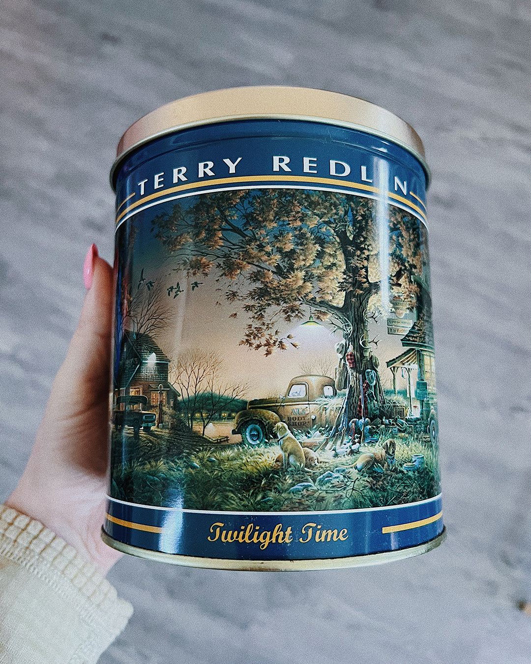 Vintage Terry Redlin Twilight Time Tin Canister