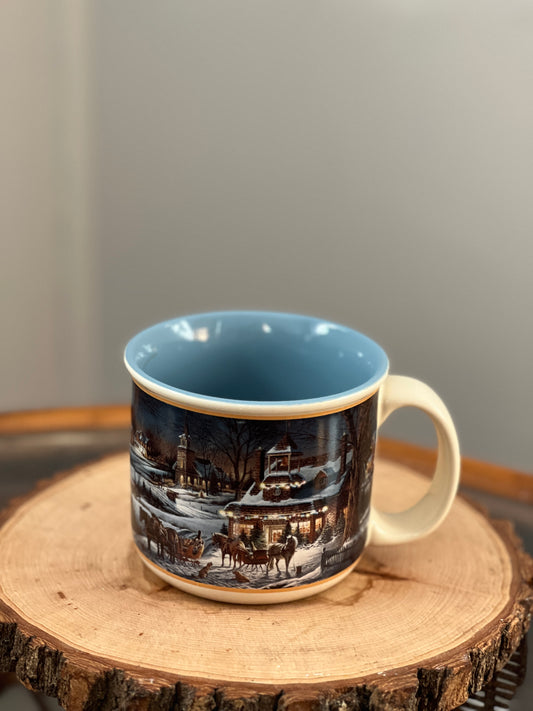 Terry Redlin Wildlife Vintage Mug - Blue Winter