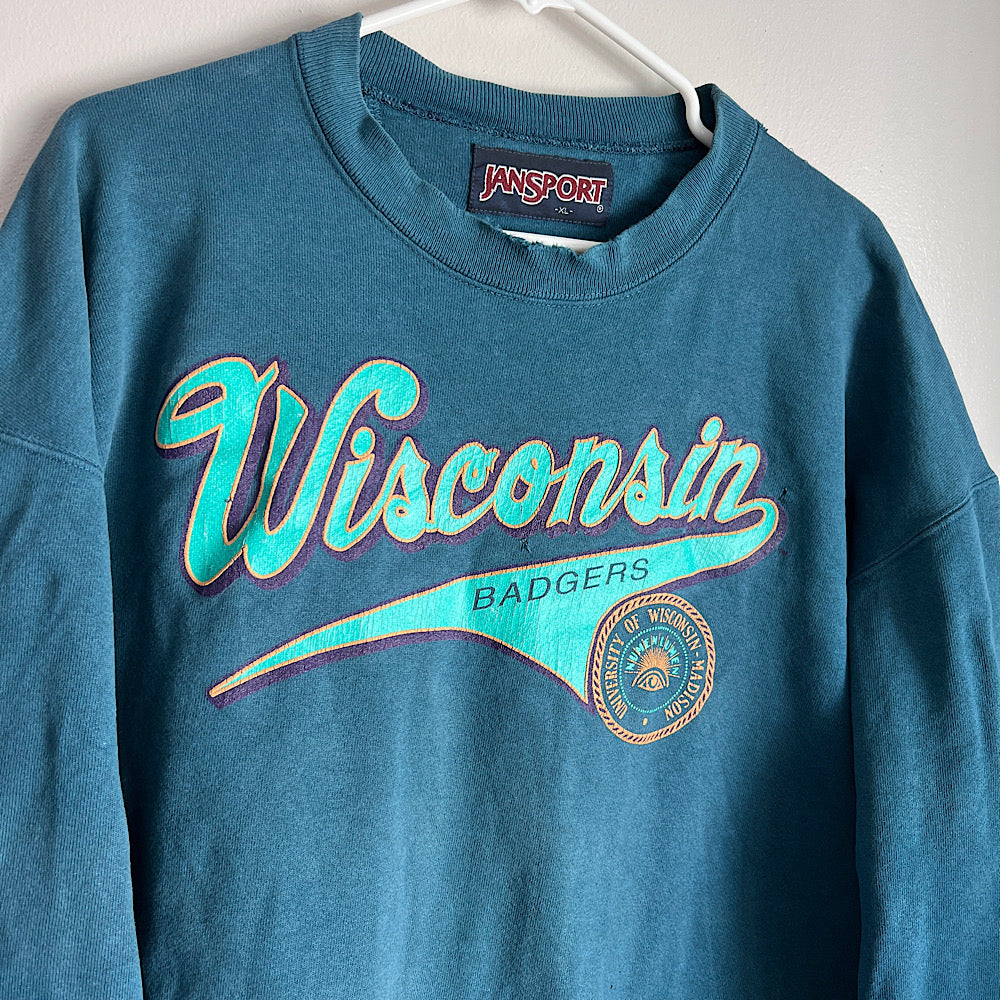 Vintage Wisconsin Badgers Jansport Crewneck Sweatshirt