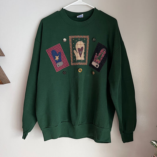 '90's Vintage Grandma Mittens Crewneck Sweatshirt