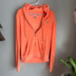 Vintage ('10) PINK Terry Zip Hoodie Neon Orange & Gold Foil