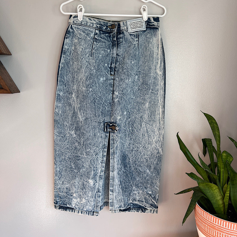 Express denim outlet pencil skirt