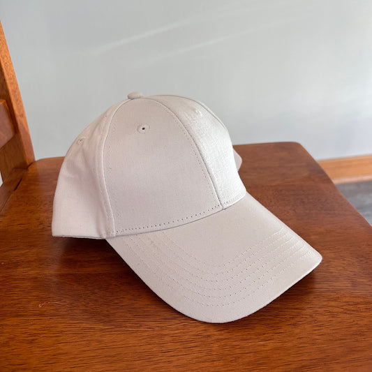 White Blank Adjustable Hat