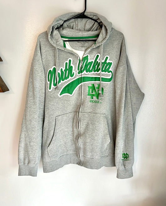 North Dakota UND Zip Up Hooded Sweatshirt